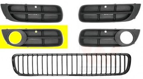 7627594 Van Wezel Вентиляционная решетка бампера для Skoda Fabia