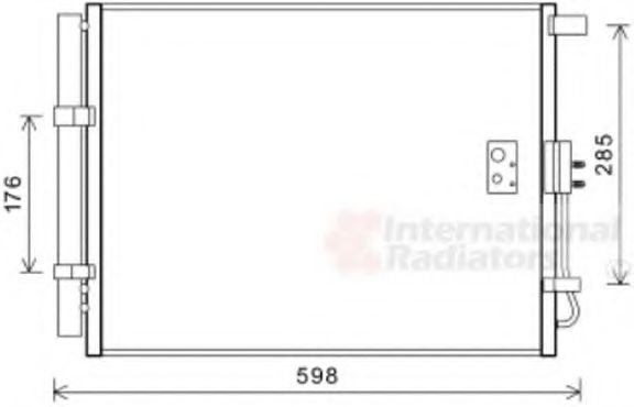 82005373 Van Wezel Радиатор кондиционера