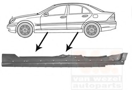 3032103 Van Wezel Порог для Mercedes C-Class