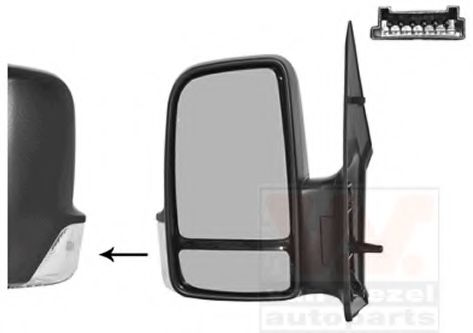 5862807 Van Wezel Наружное зеркало для Volkswagen Crafter