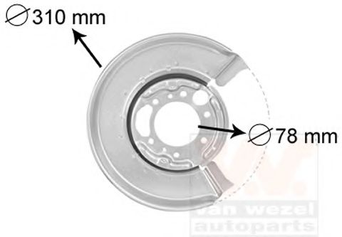 3075374 Van Wezel Кожух гальмівного диску