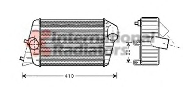 17004252 Van Wezel Інтеркулер для Fiat Stilo