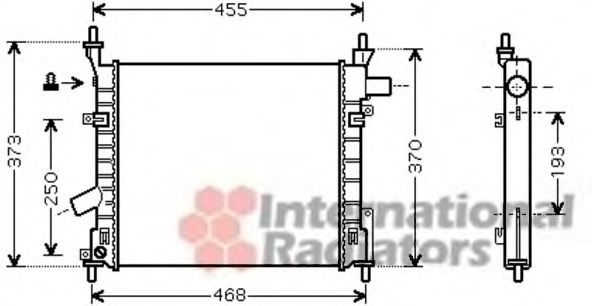 18002372 Van Wezel Радіатор охолодження двигуна для Ford Ka