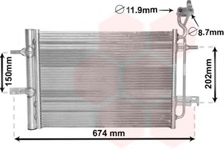 37005620 Van Wezel Радіатор кондиціонера для Opel Meriva