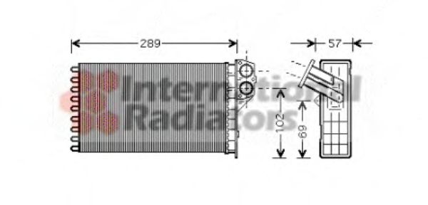 40006226 Van Wezel Радиатор печки для Peugeot 307