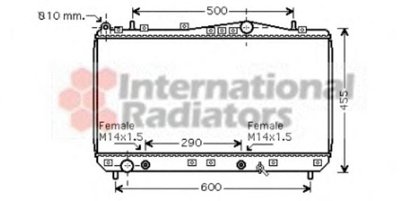 81002053 Van Wezel Радиатор охлаждения двигателя