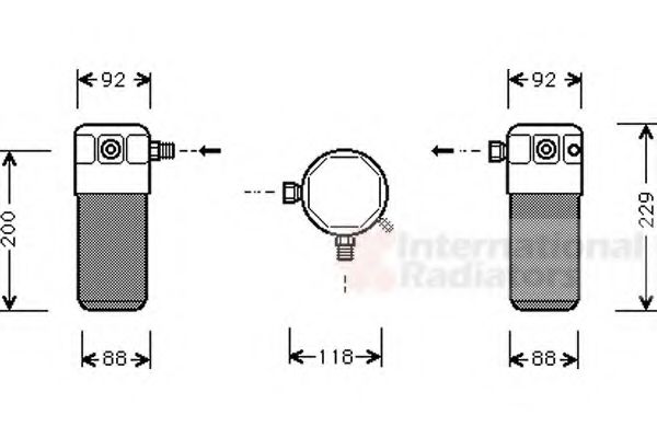 8100D021 Van Wezel Осушитель кондиционера