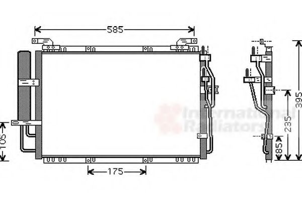 82005091 Van Wezel Радиатор кондиционера для Hyundai Matrix
