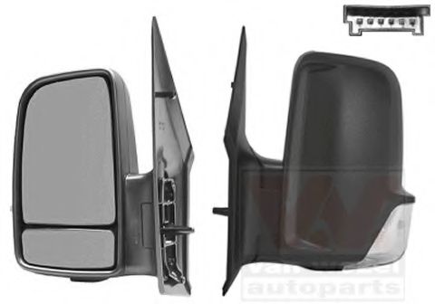 3077807 Van Wezel Зовнішнє дзеркало для Mercedes Sprinter