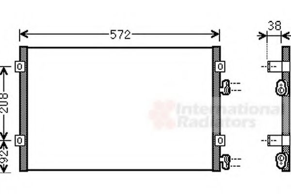07005103 Van Wezel Радиатор кондиционера для Chrysler PT Cruiser