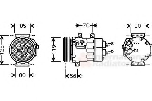 0900K253 Van Wezel Компресор кондиціонера
