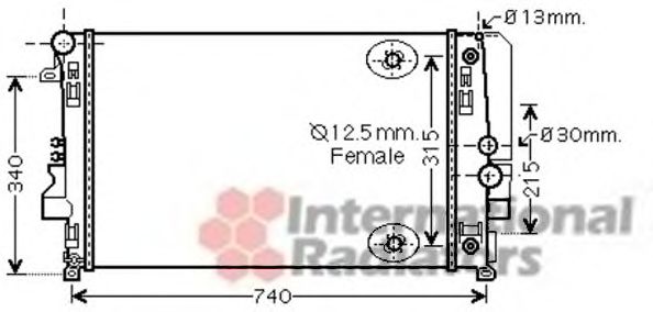 30002460 Van Wezel Радіатор охолодження двигуна