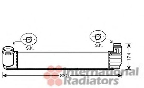 43004411 Van Wezel Інтеркулер для Renault Megane