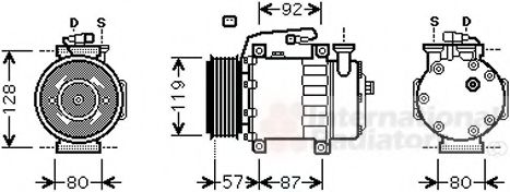 1800K468 Van Wezel Компресор кондиціонера