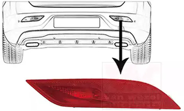 5909930 Van Wezel Задняя противотуманная фара для Volvo V40