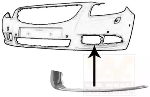 3850581 Van Wezel Облицювання бампера для Opel Insignia