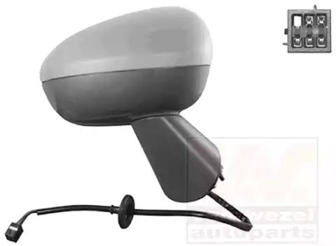 3860808 Van Wezel Наружное зеркало для Opel Meriva