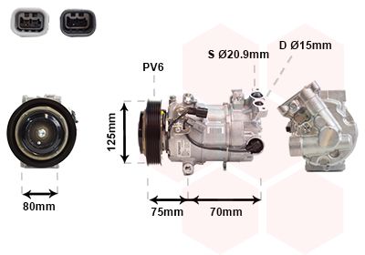 1301k700 Van Wezel Компрессор кондиционера