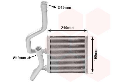 13016700 Van Wezel Радиатор печки для Nissan Qashqai