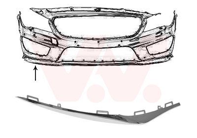 2937582 Van Wezel Облицовка бампера для Mercedes CLA-Class