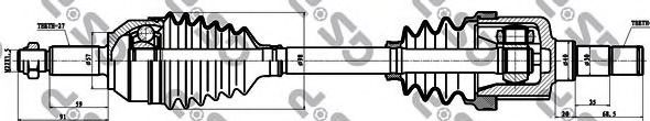 218143 GSP Піввісь для Ford Mondeo