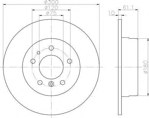 92042303 Textar Тормозной диск для BMW 5 Series
