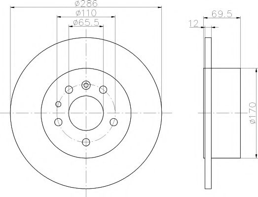 92067000 Textar Гальмівний диск для Opel Omega