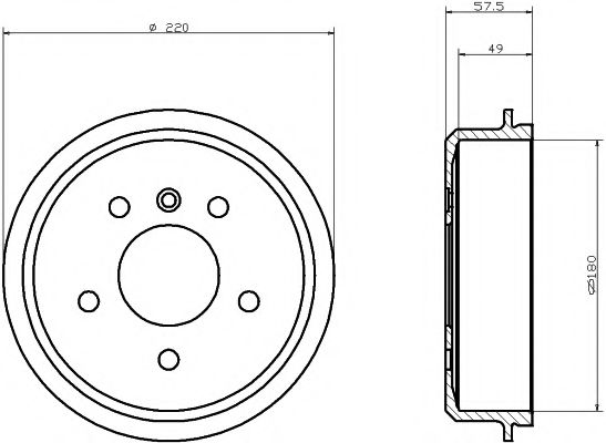 94020200 Textar Гальмівний барабан для Mercedes A-Class