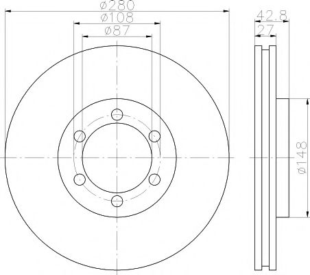 92136503 Textar Гальмівний диск для Hyundai Terracan