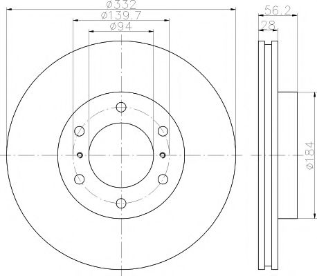 92167203 Textar Гальмівний диск для Mitsubishi Pajero