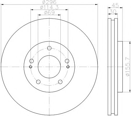92178703 Textar Гальмівний диск для Mitsubishi 3000 GT