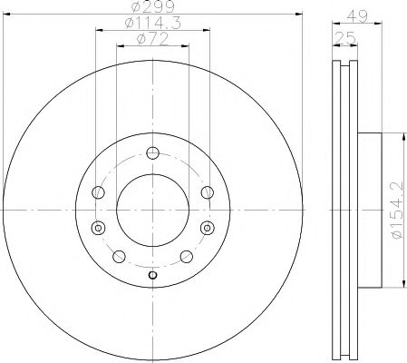 92180703 Textar Гальмівний диск для Mazda 6