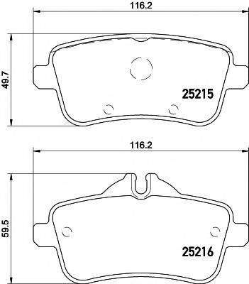 2521501 Textar Тормозные колодки