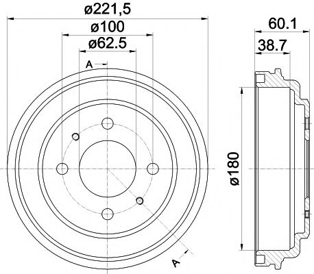 94037600 Textar Гальмівний барабан для Hyundai Atos