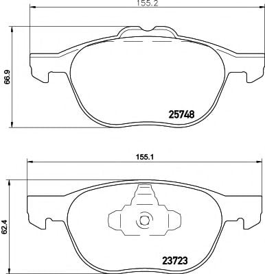 2574801 Textar Гальмівні колодки