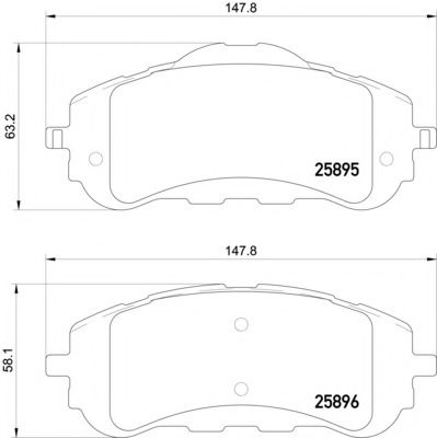 2589501 Textar Тормозные колодки