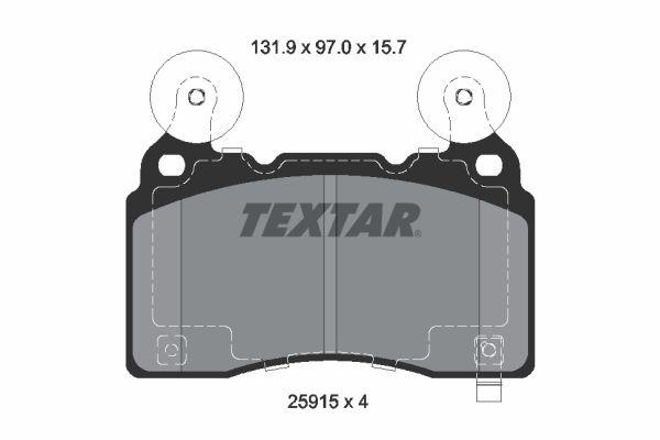 2591501 Textar Тормозные колодки