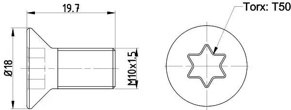 tpm0016 Textar Болт кріплення гальмівного диска для Ford Mondeo