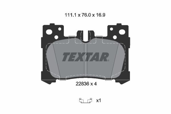 2283601 Textar Тормозные колодки для Lexus LC