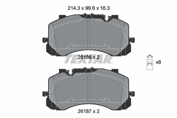 2618601 Textar Тормозные колодки для Bentley Bentayga