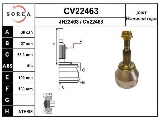 CV22463K EAI ШРУС