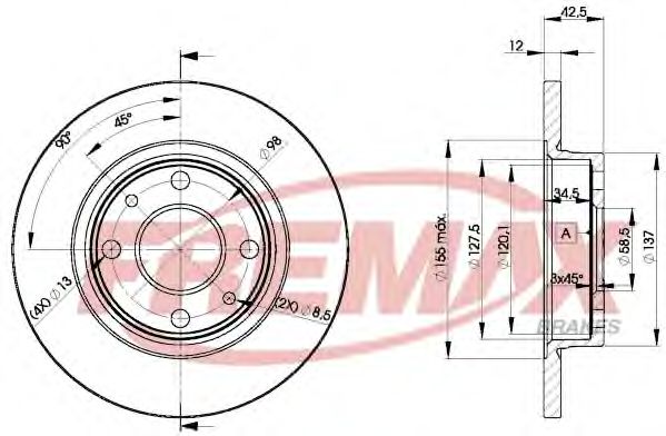 BD-1071 Fremax Гальмівний диск