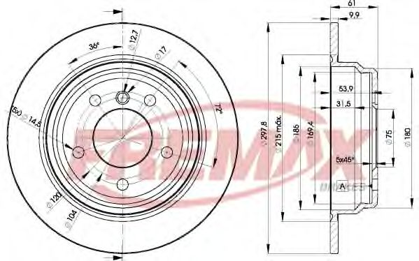 BD-4129 Fremax Гальмівний диск для BMW 5 Series