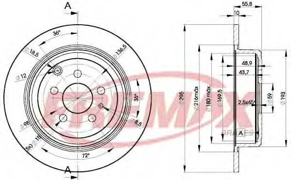 BD-4621 Fremax Тормозной диск