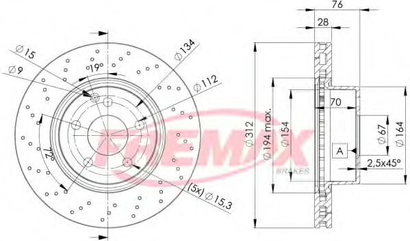 BD-3054 Fremax Гальмівний диск для Mercedes S-Class