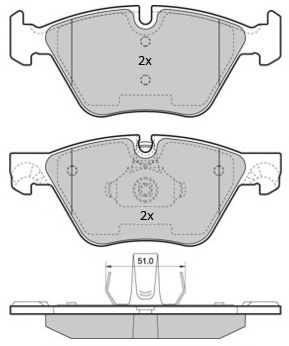 FBP-1853 Fremax Гальмівні колодки для BMW 5 Series