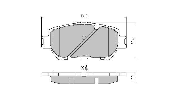 fbp1613 Fremax Гальмівні колодки для Toyota Camry