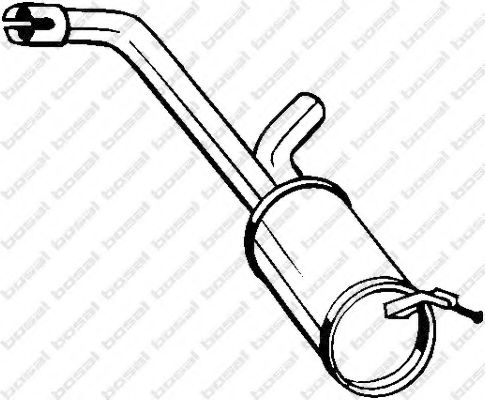 135-095 Bosal Середній глушник вихлопних газів