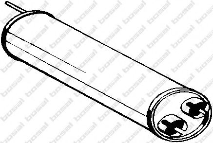 135-493 Bosal Середній глушник вихлопних газів для Citroen BX