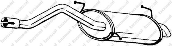 154-191 Bosal Глушитель выхлопных газов конечный для Ford Ka